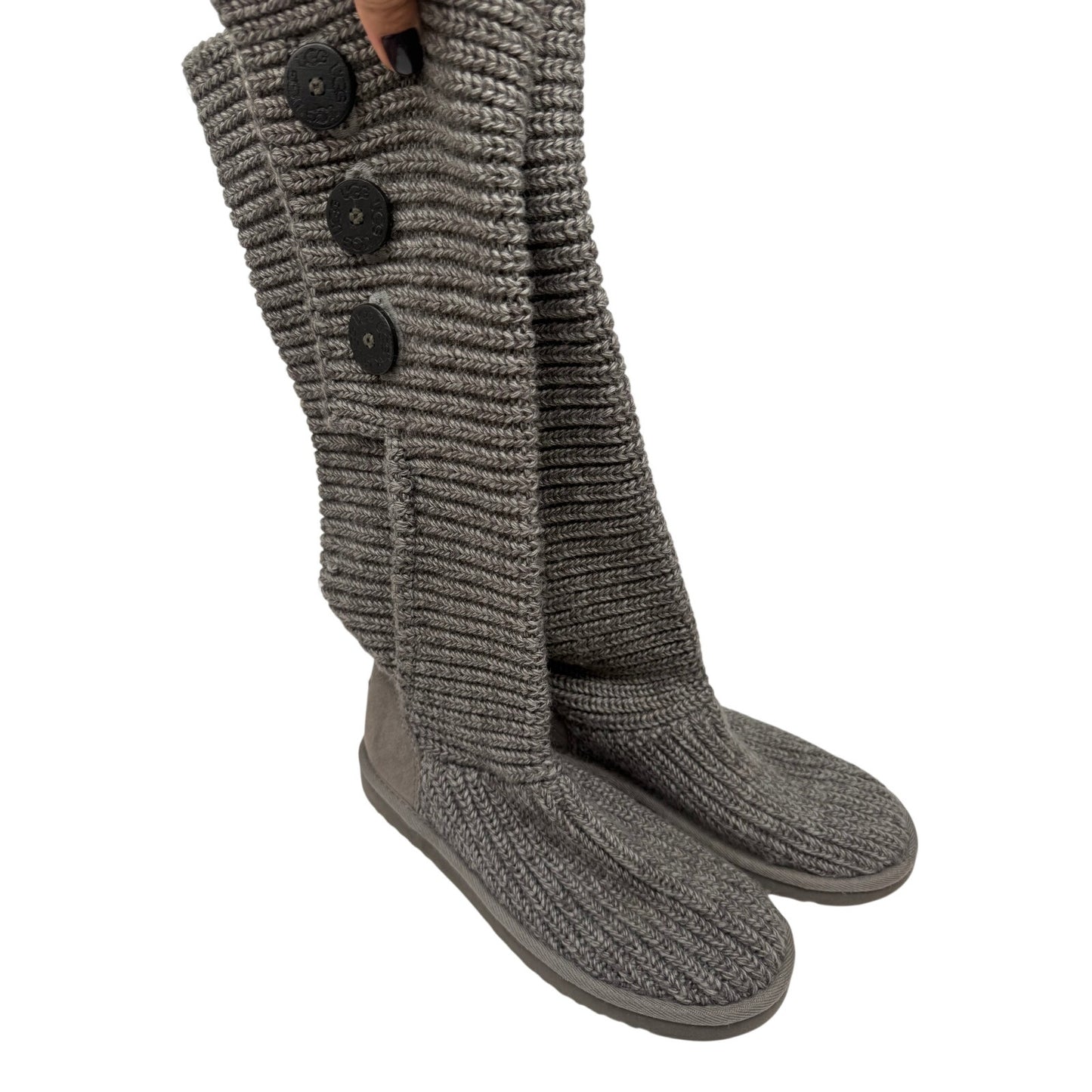 UGG Woven Classic Cardy Tall Foldover Knit Winter Boots