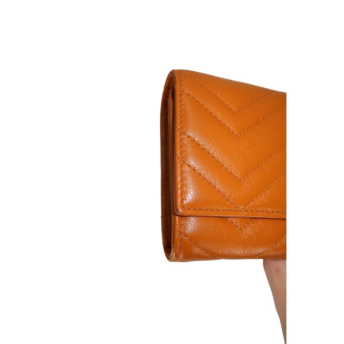 Gucci Leather Quilted GG Marmont Foldable Long Wallet