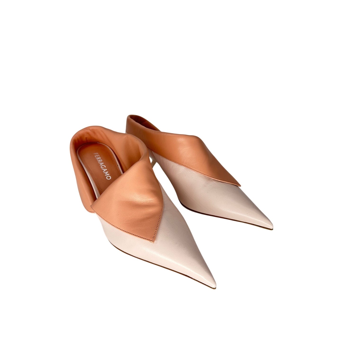 Ferragamo Leather Littyn 55 Pointed Toe Booties