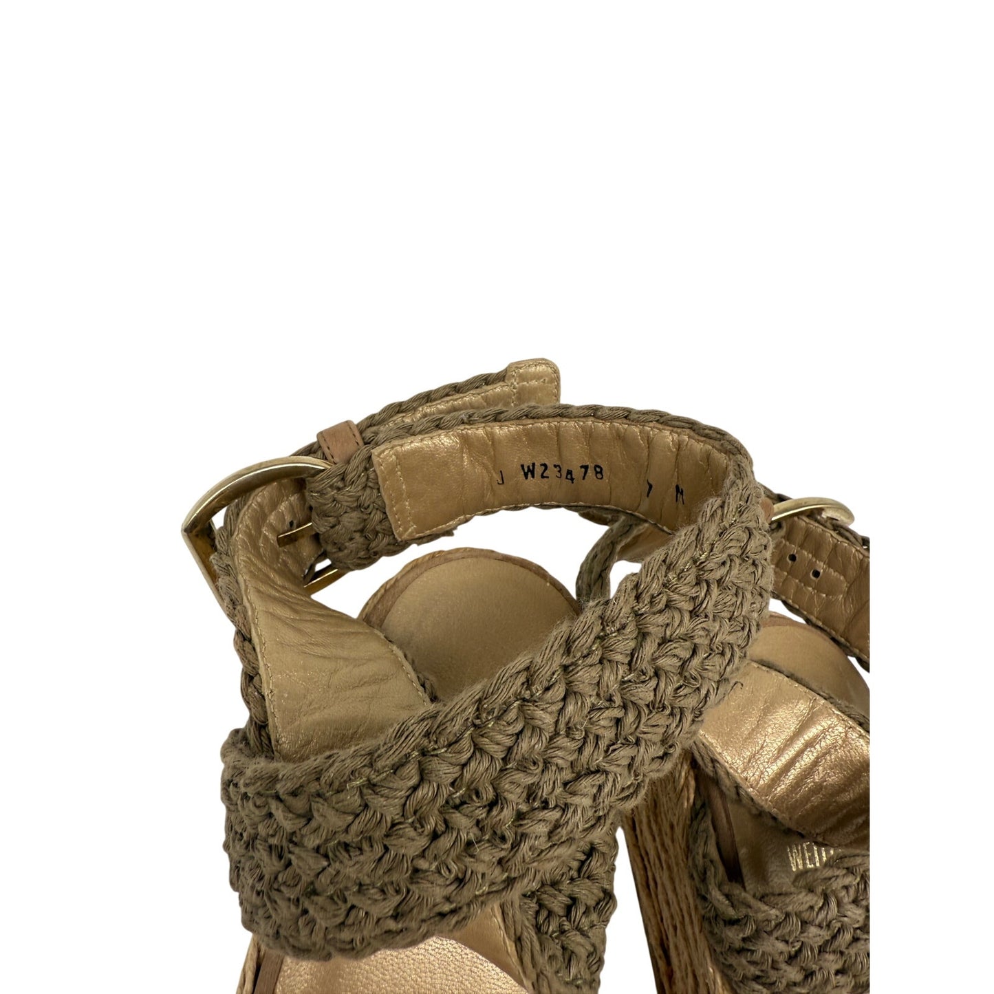 Stuart Weitzman Alex Ankle Strap Platform Wedge Espadrille Sandal