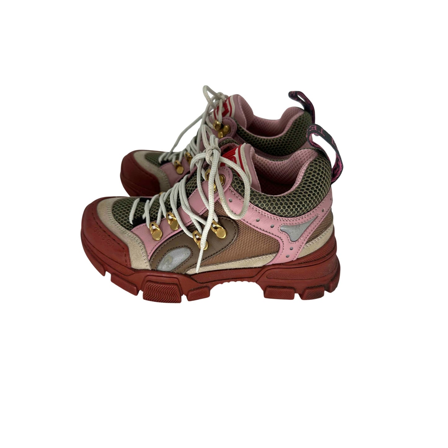 Gucci Leather Flashtrek Mid Rise Trainer Sneakers