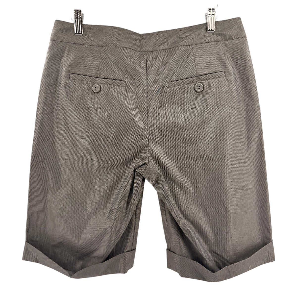 Robert Rodriguez Cotton Blend Cuffed Bermuda Shorts Gray Women's Size 6
