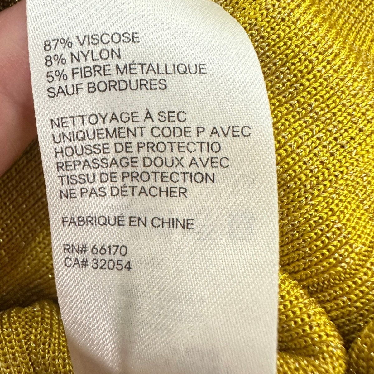 Zimmermann Mustard Metallic Rib Knit Cutout Gathered Midi Dress Women's Size 0