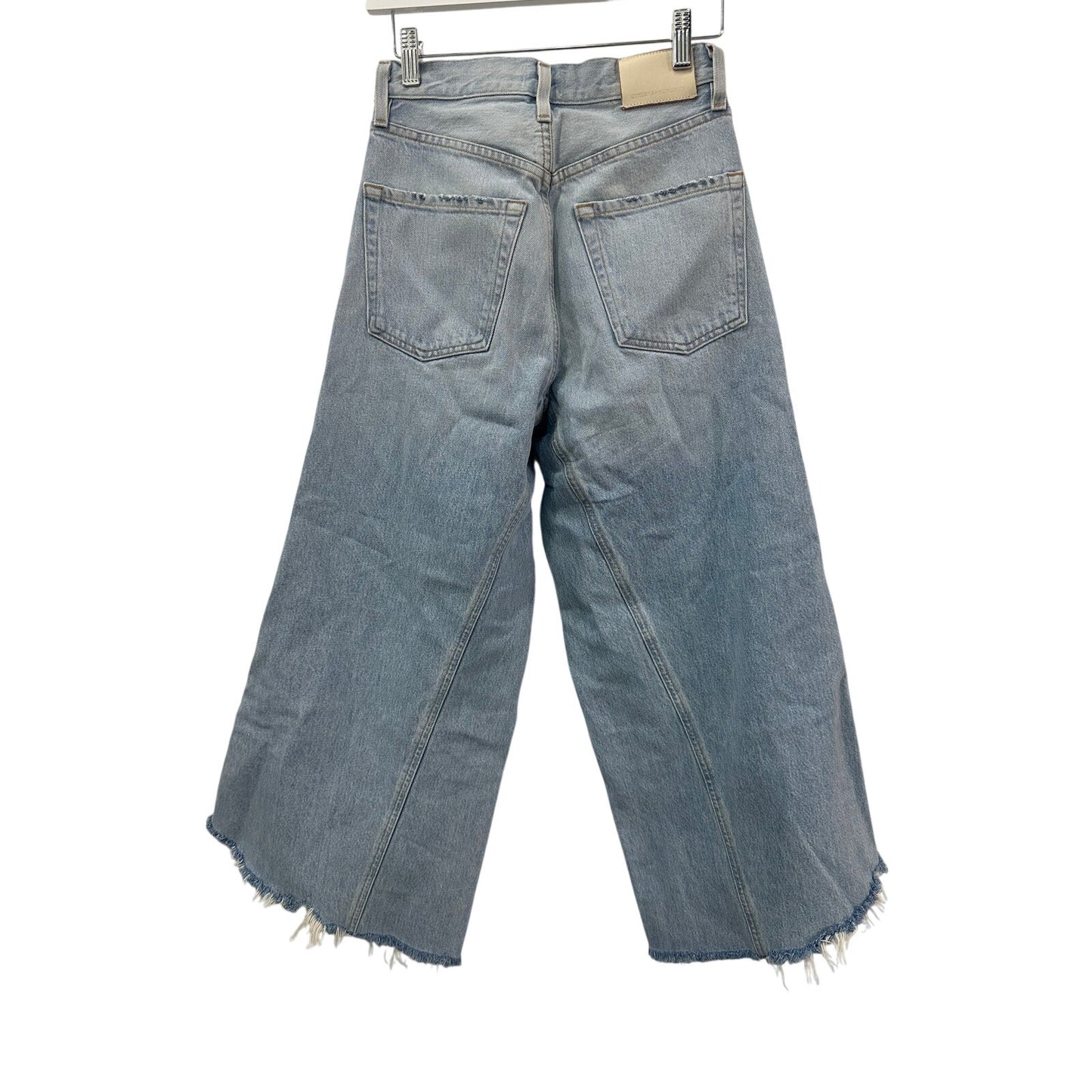 Citizens of Humanity Blue Cotton Denim Tessa Cullotte Wide Leg Jeans
