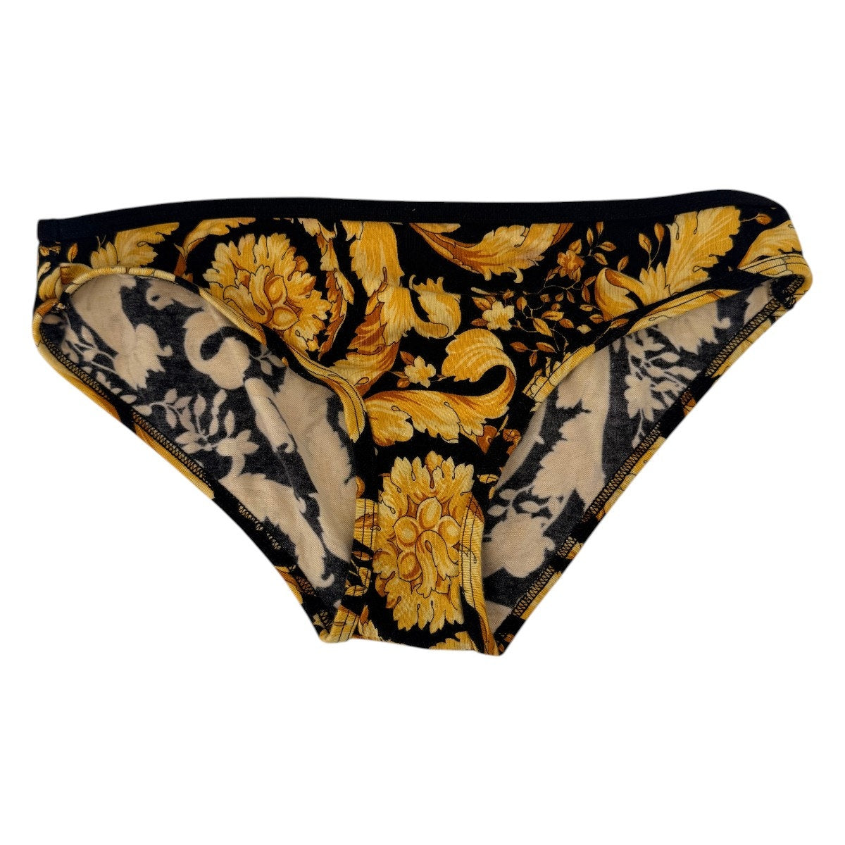 Versace Barocco Print Designer Low Rise Brief Panty