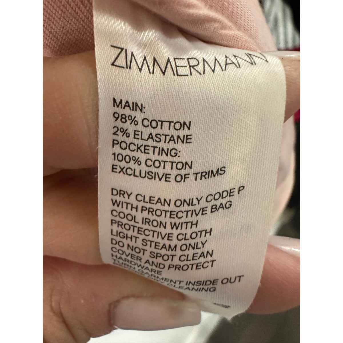 Zimmermann Pink Cotton-Blend Twill Wavelength Oversized Jacket Size 1