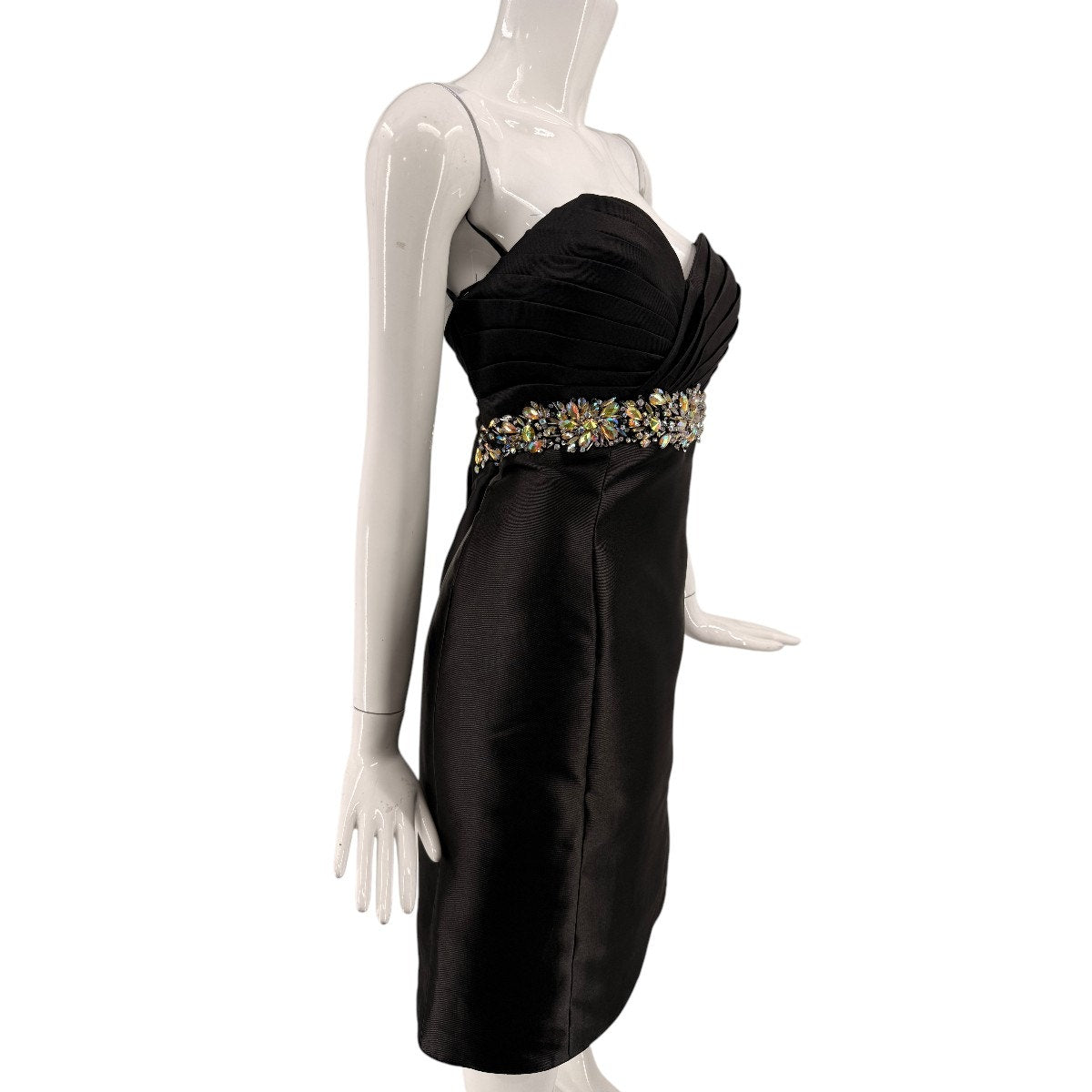 Tony Bowls Evenings Strapless Beaded Sweetheart Cocktail Dress