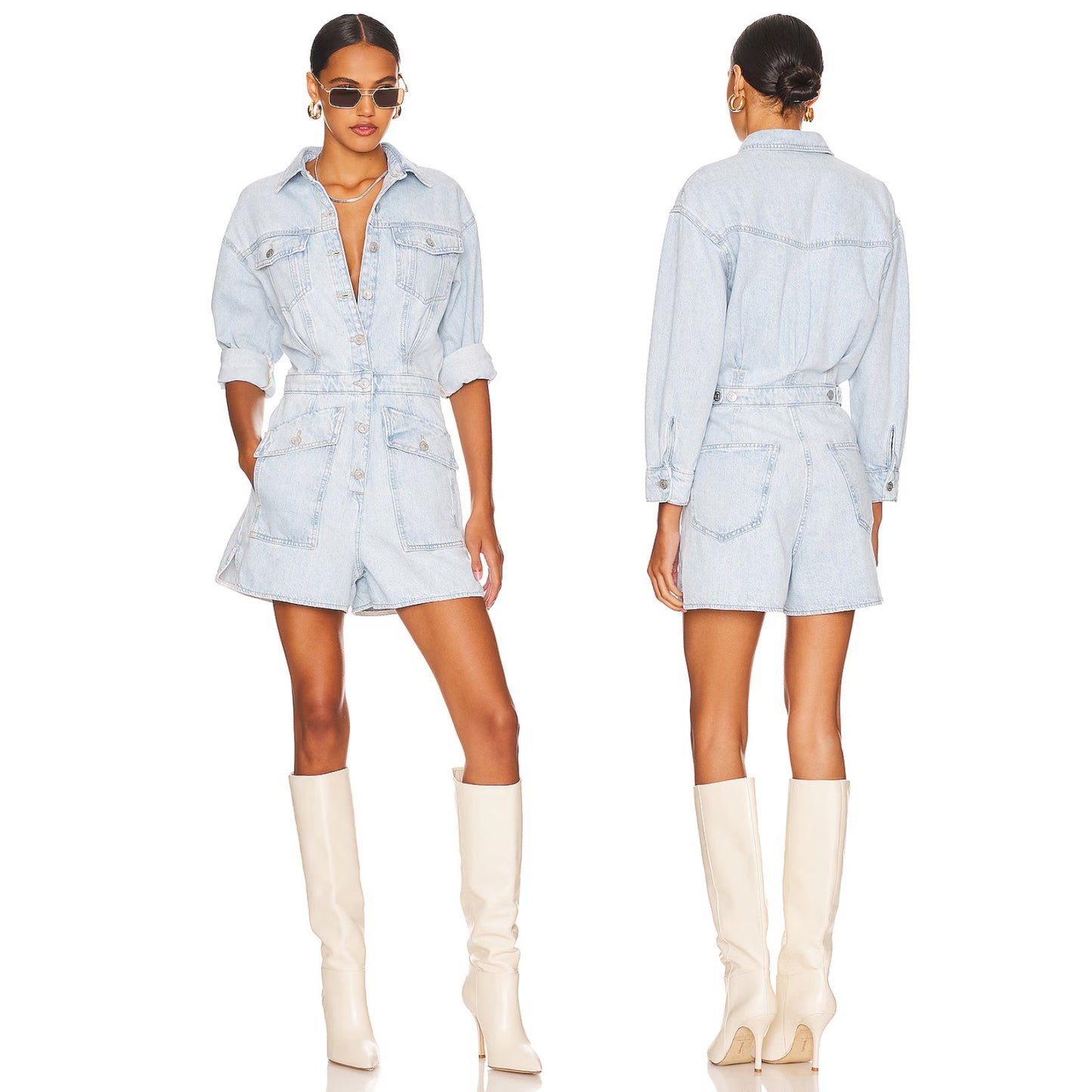 7 For All Mankind Surplus Denim Romper
