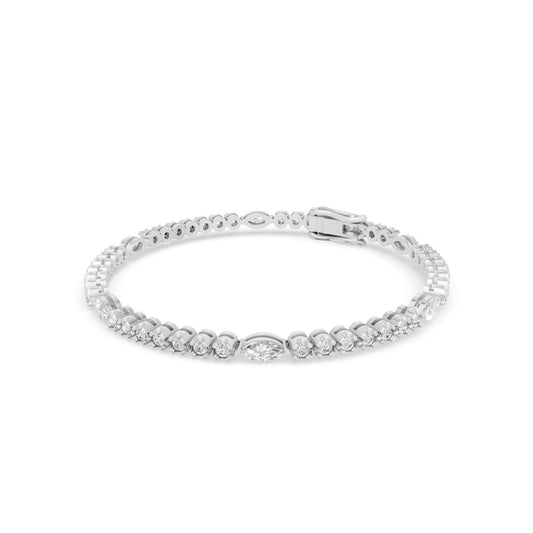 2.95 ctw Diamond Tennis by Yard 14K White Gold Tennis Bracelet