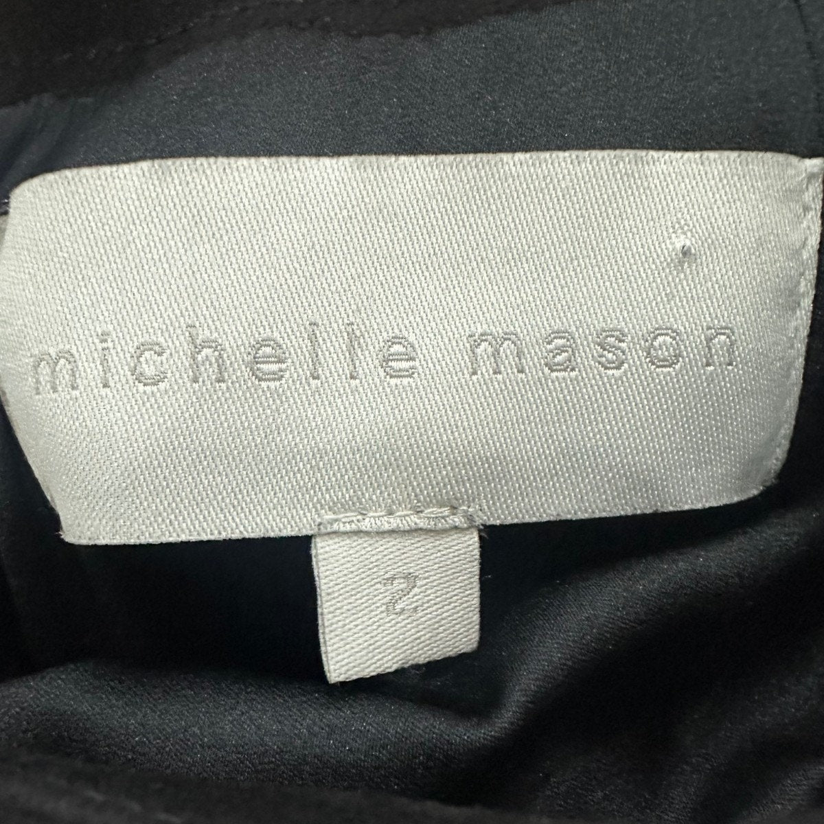 Michelle Mason Black Wrap Mini Skirt Silver Grommet Detail