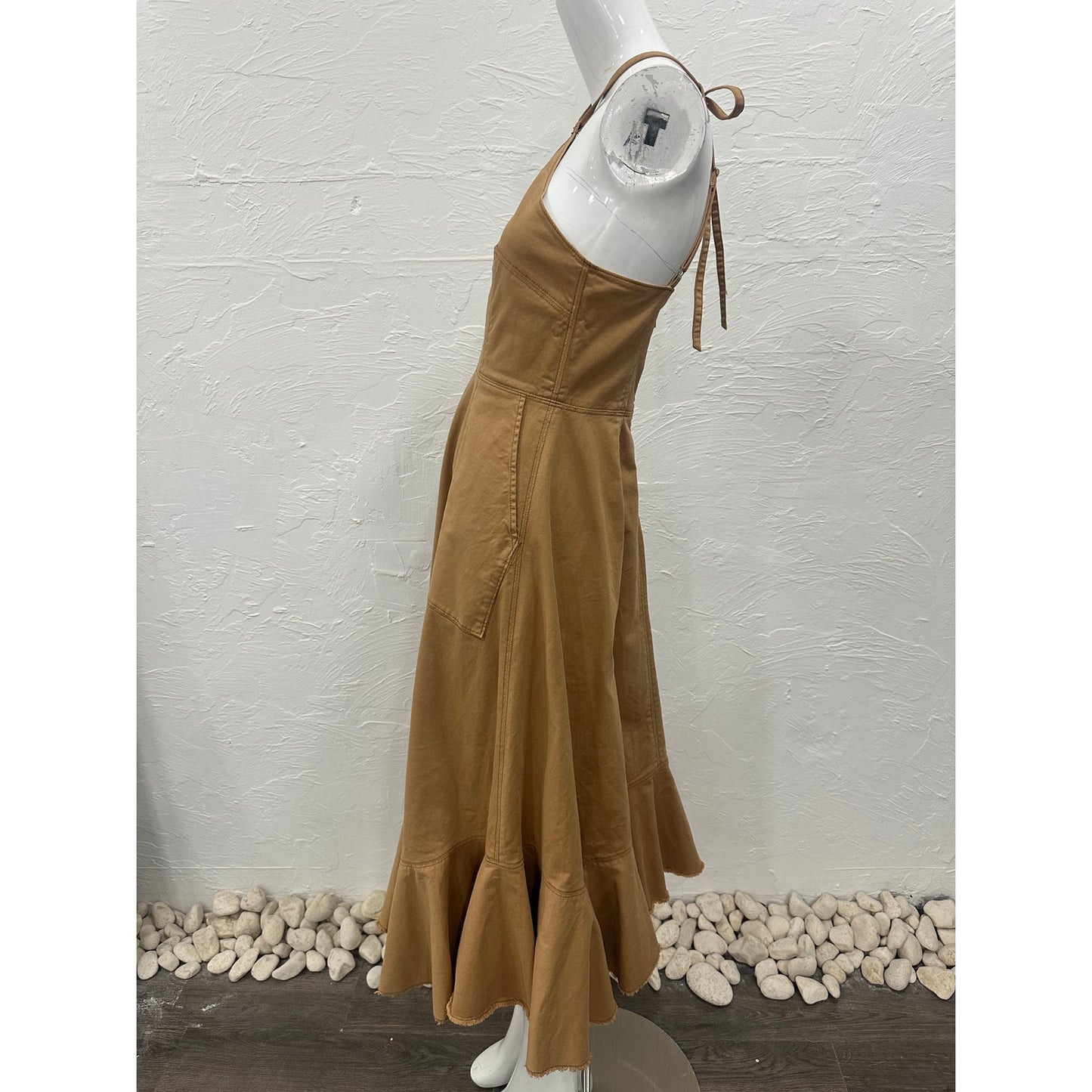 Cinq A Sept Cotton Audrey Halter Asymmetrical Midi Dress Women's