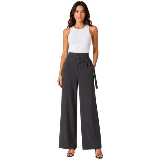 'S MaxMara Cotton Blend Belted High Rise Pants