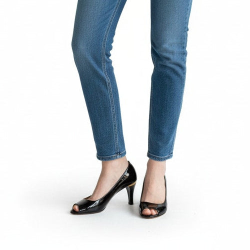 Prada Patent Leather Calzature Donna Peep Toe Pumps Heels