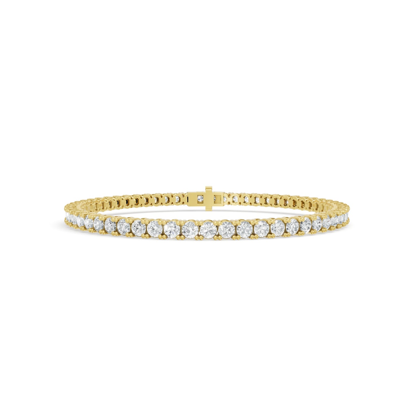4.86 ctw Diamond 4P Classic 14K Yellow Gold Tennis Bracelet