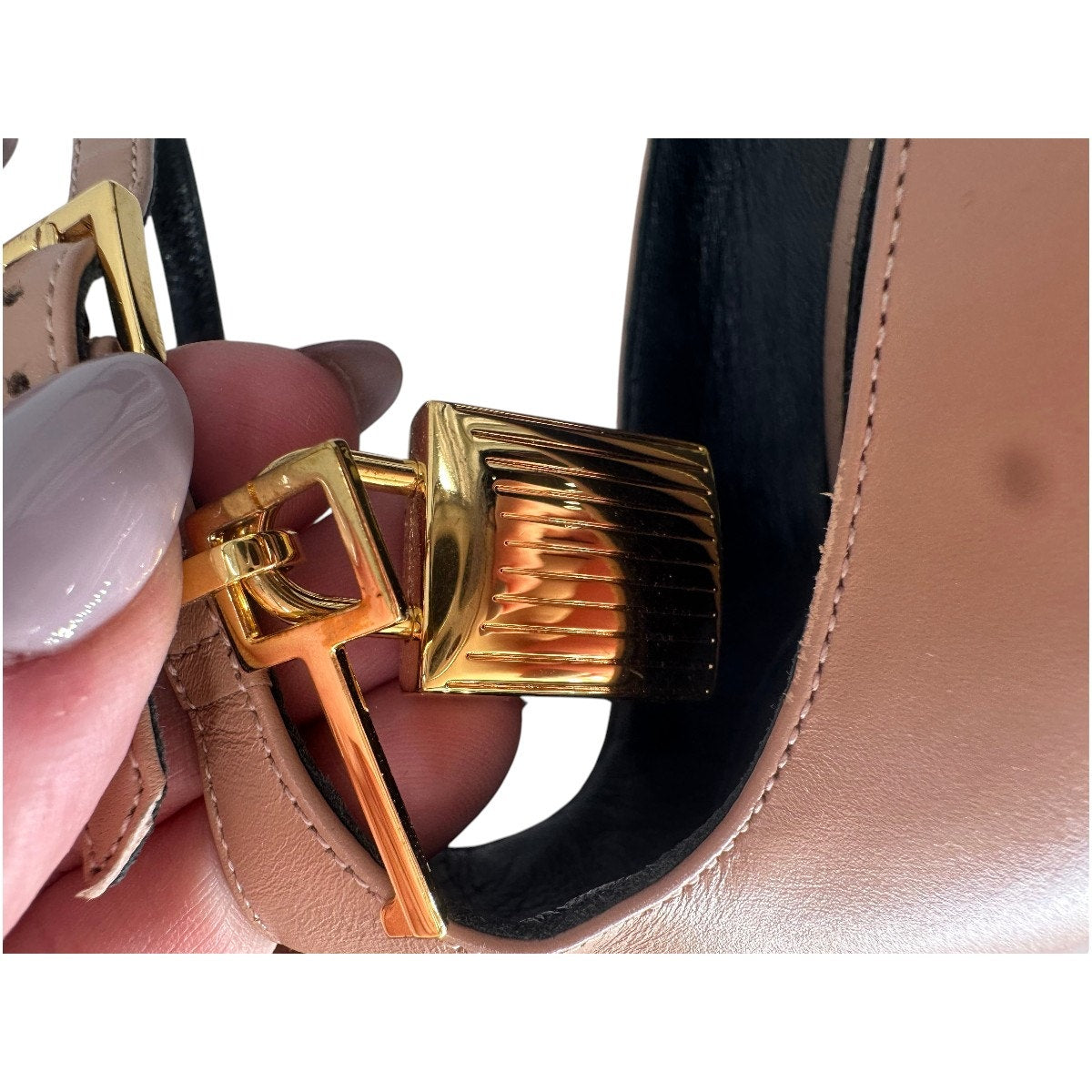 Tom Ford Leather Padlock Platform Pump Heels