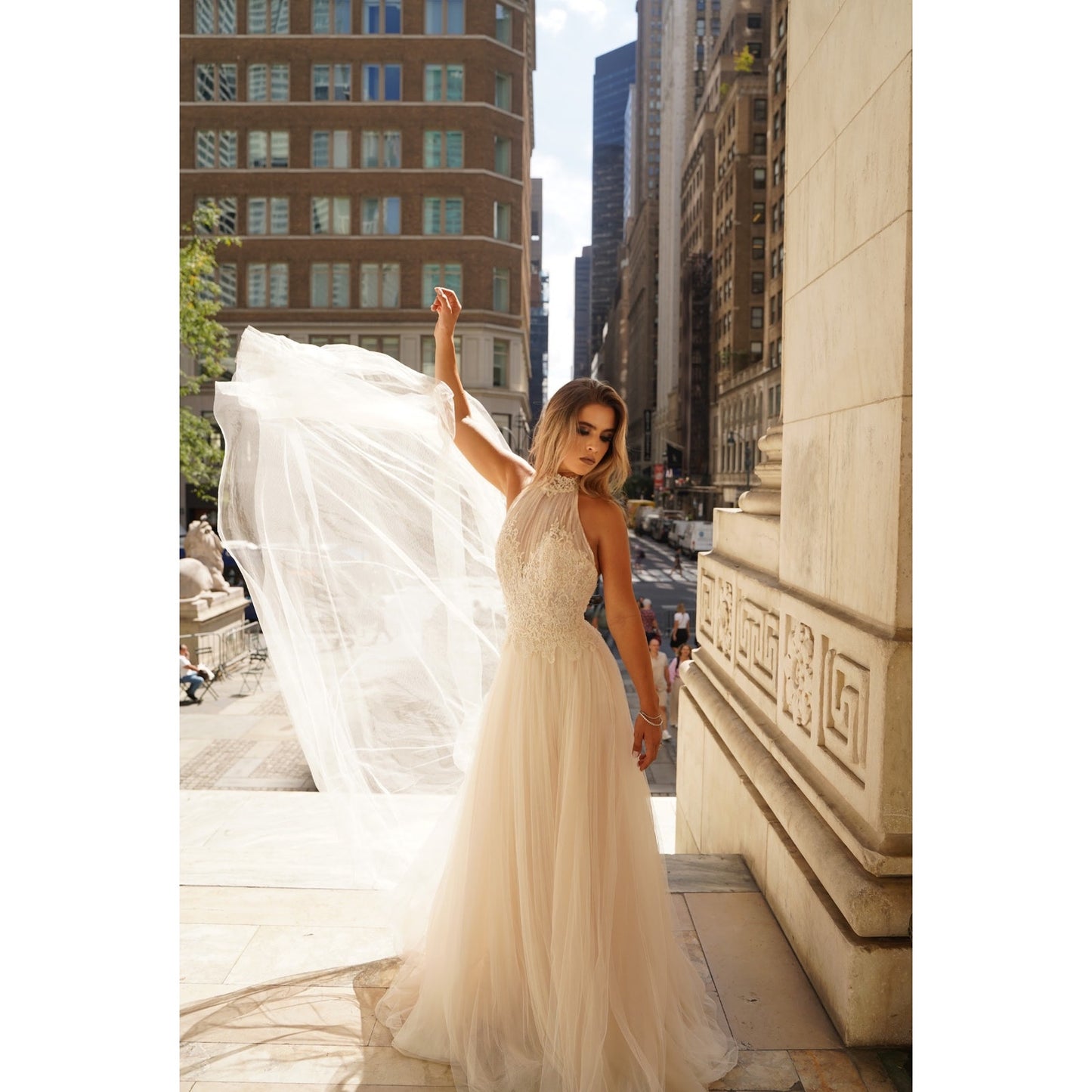 Donatela by Rosa Clará Sheer Lace Bodice Wedding Dress Gown