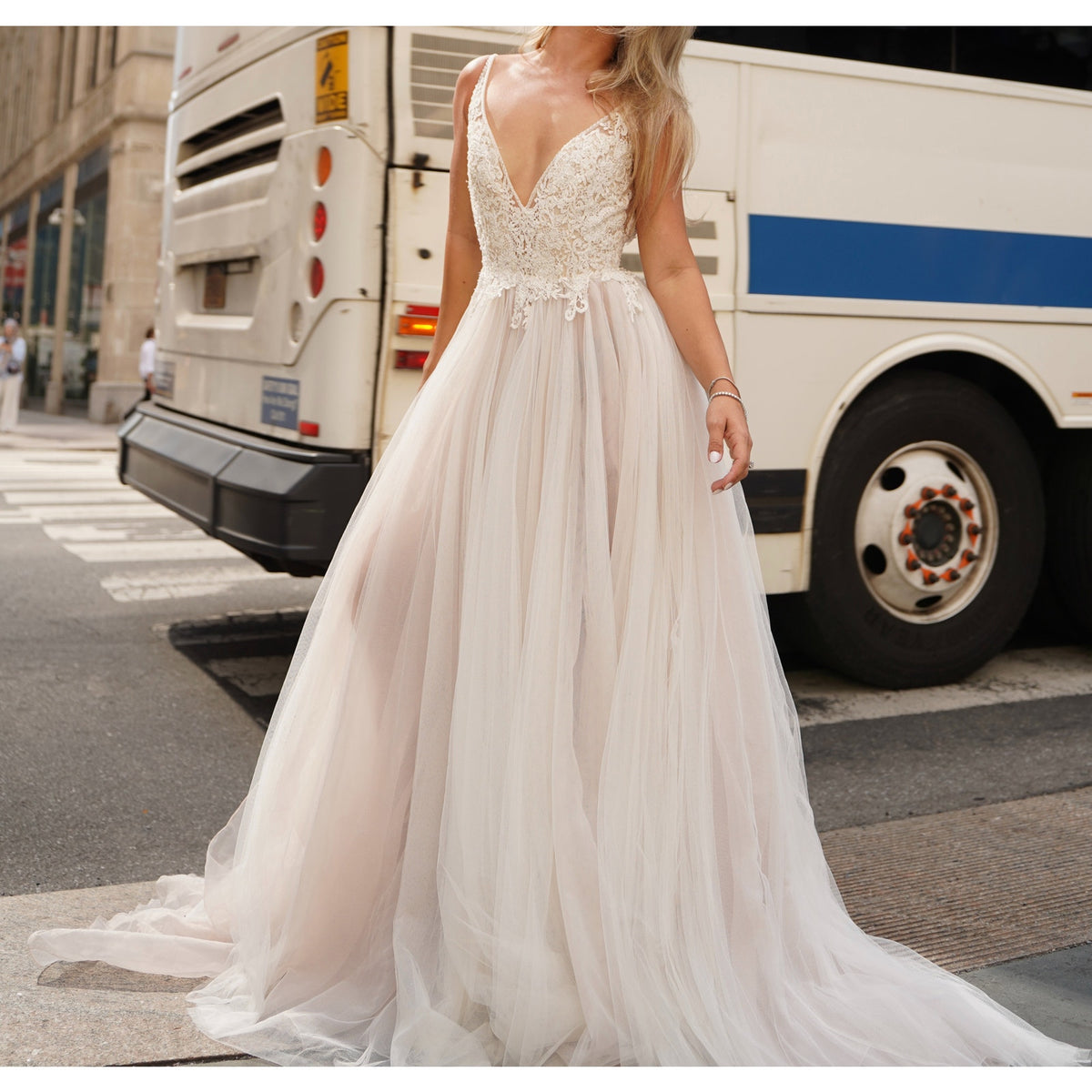 Donata by Rosa Clará Lace Tulle A-Line Wedding Dress