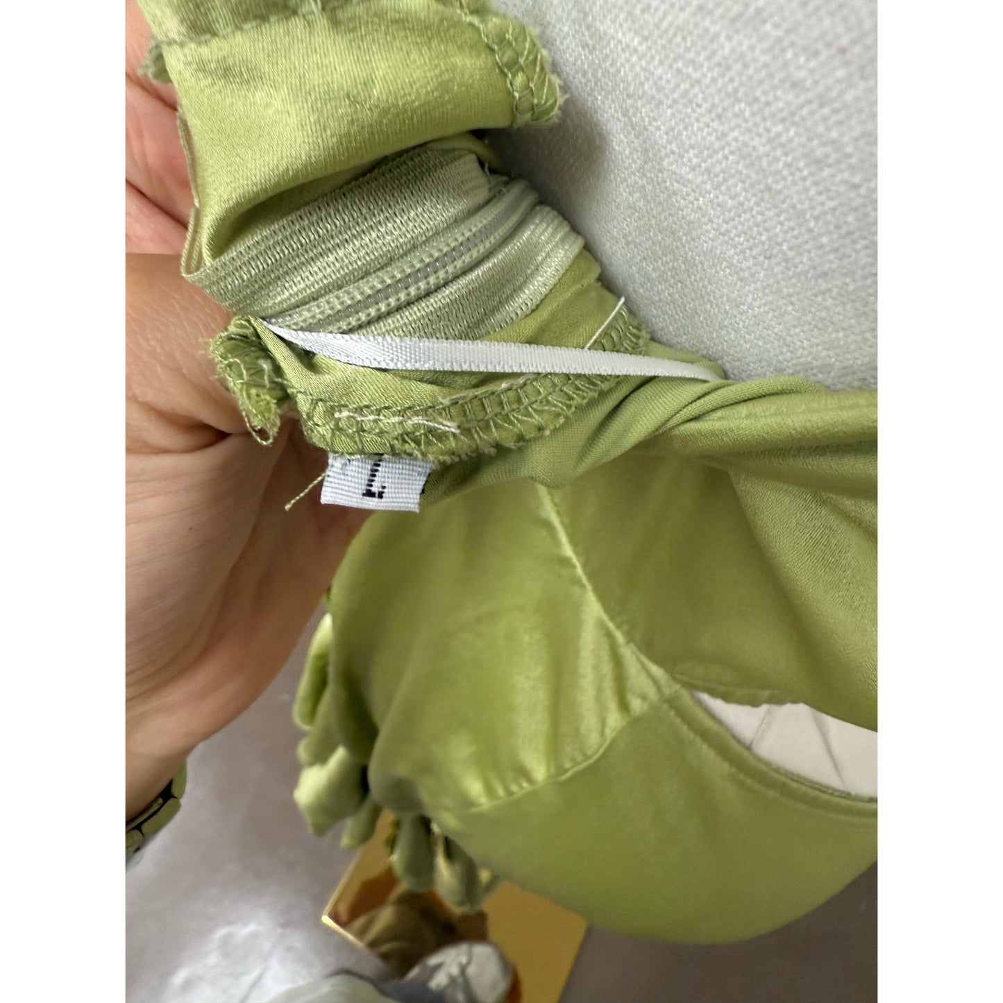Love Lemonade One-Shoulder Asymmetric Ruffle Dress Green