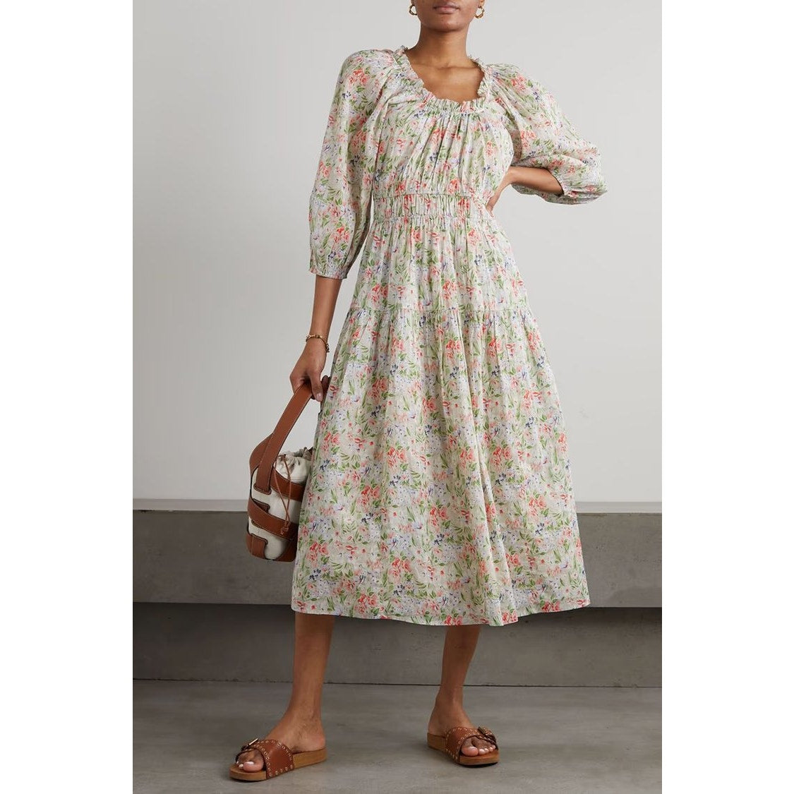 The Great Cotton The Moonstone Floral Midi Dress