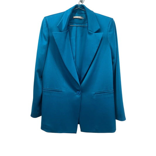 Alice + Olivia Denny Satin Blazer and Wide Leg Pants Set