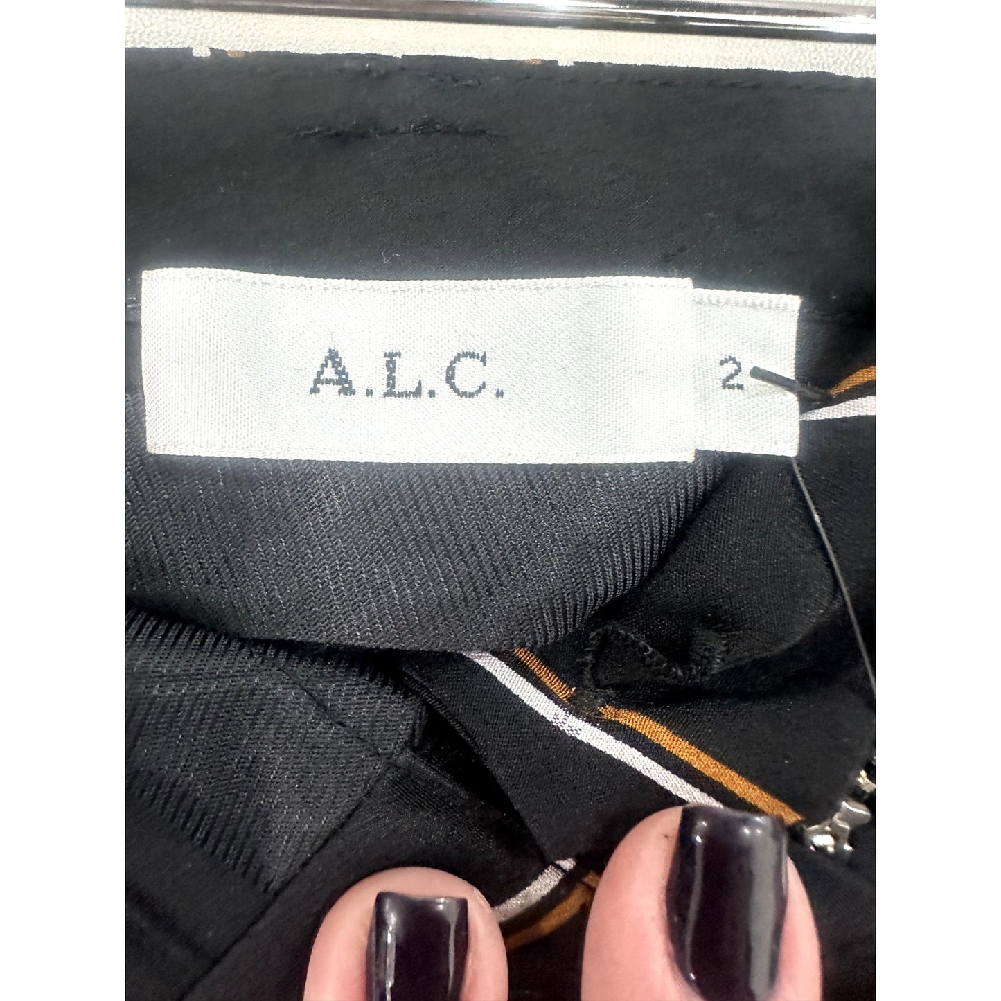 A.L.C. Studio LX Silk Pinstripe Blazer & Wide Leg Pants Suit Set