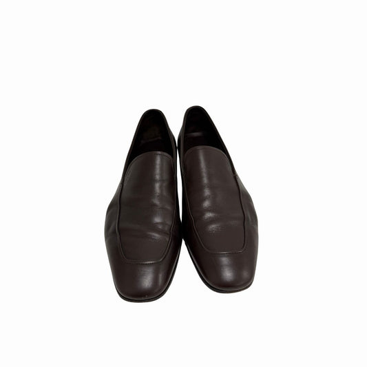Prada Milano Leather Square Toe Slip-on Dress Loafers