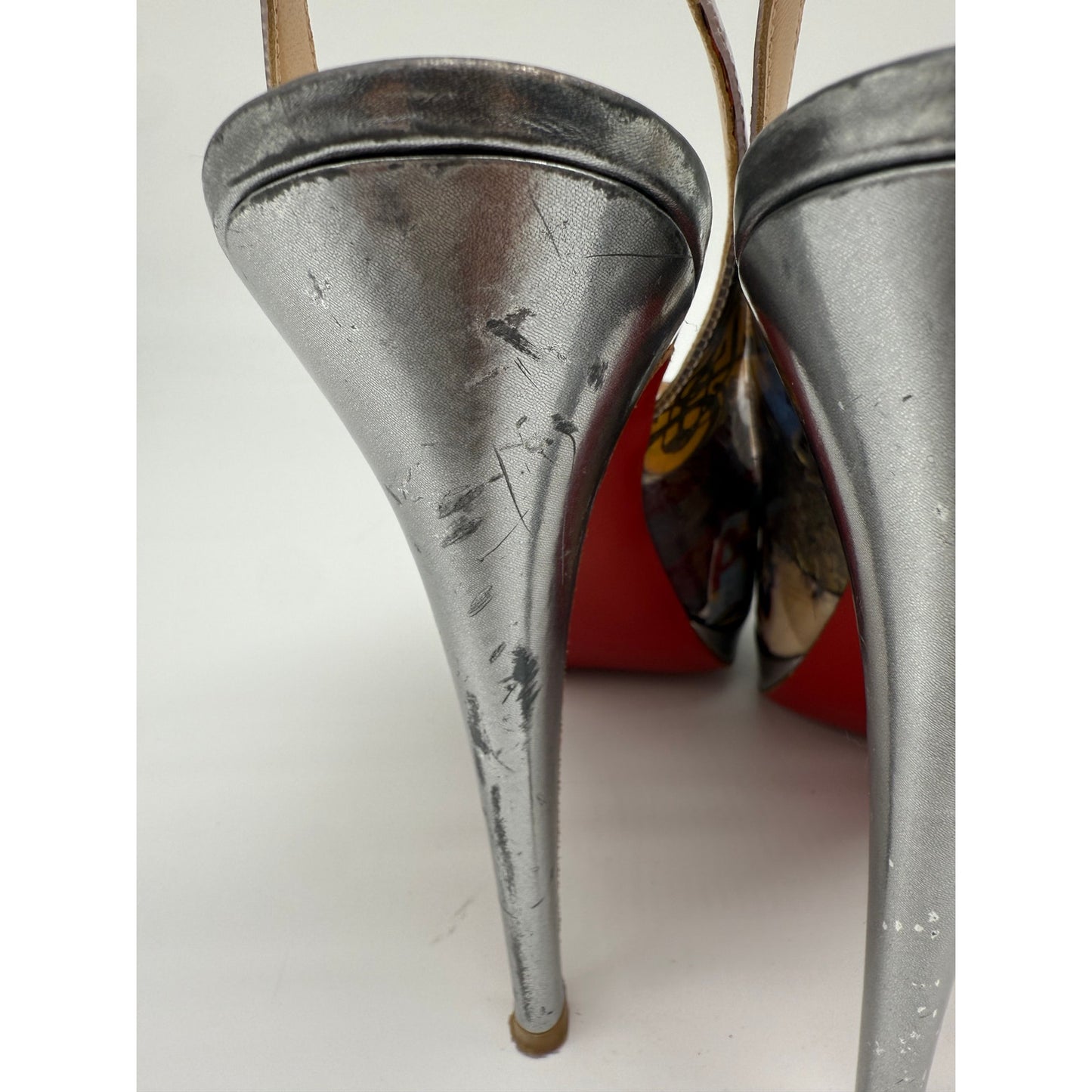 Christian Louboutin PVC Print Slingback Pumps Women's