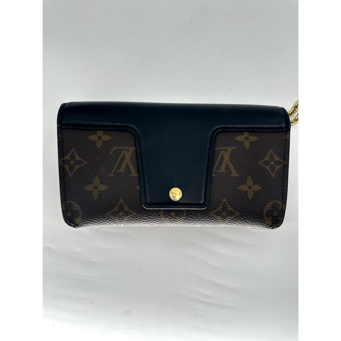 Louis Vuitton Leather Canvas Monogram Padlock On Strap Crossbody Bag