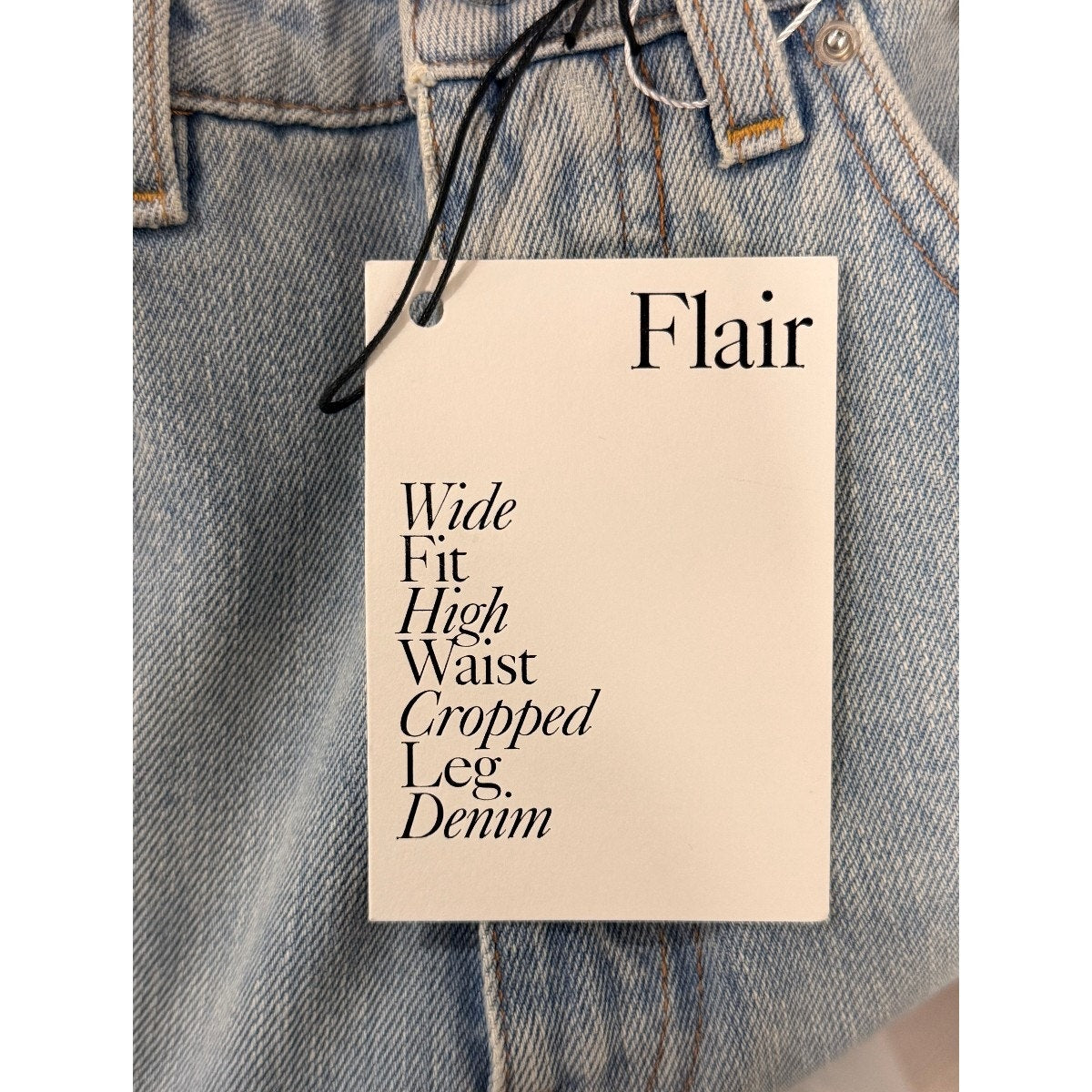 TOTEME Flair Denim High Waist Wide Leg Jeans Light Blue Wash Women's Size 27/30