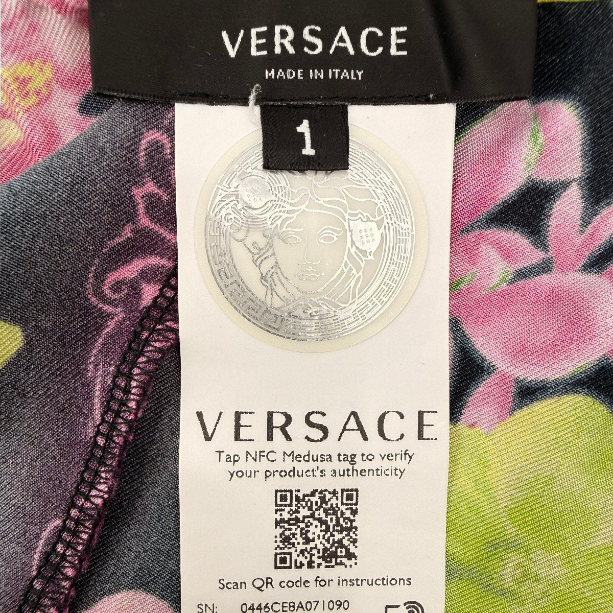 Versace Silk Floral Medusa Print Mini Tank Dress