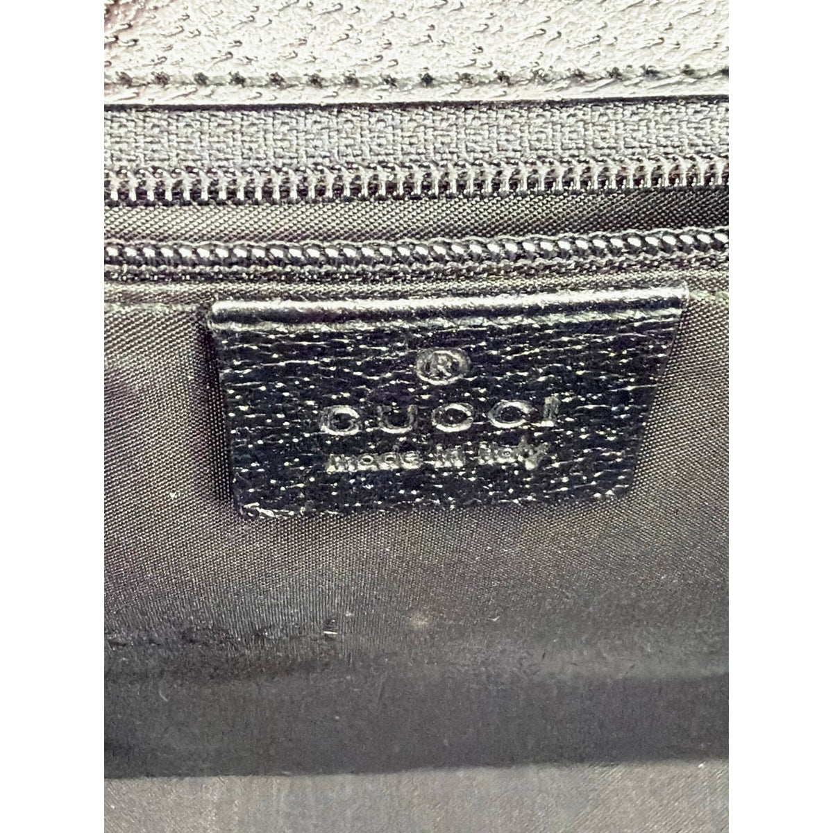 Gucci Bamboo Handle Black Pebbled Leather Shoulder Bag