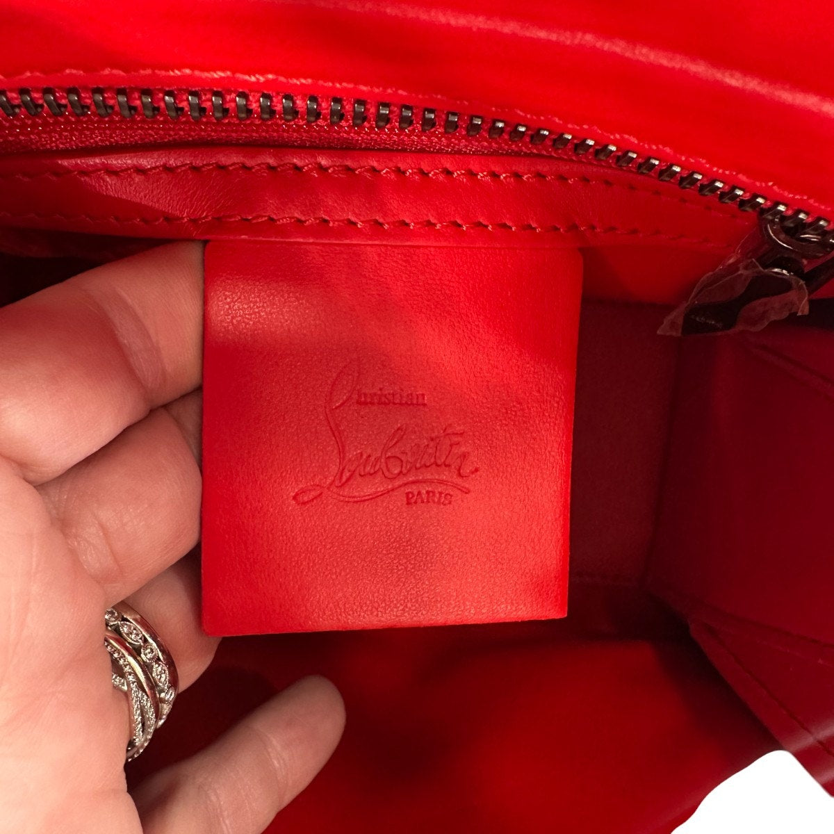 Christian Louboutin Leather Rockstud Paloma Mini Handbag