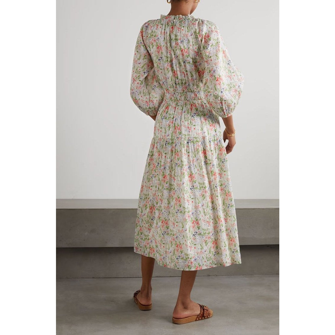 The Great Cotton The Moonstone Floral Midi Dress
