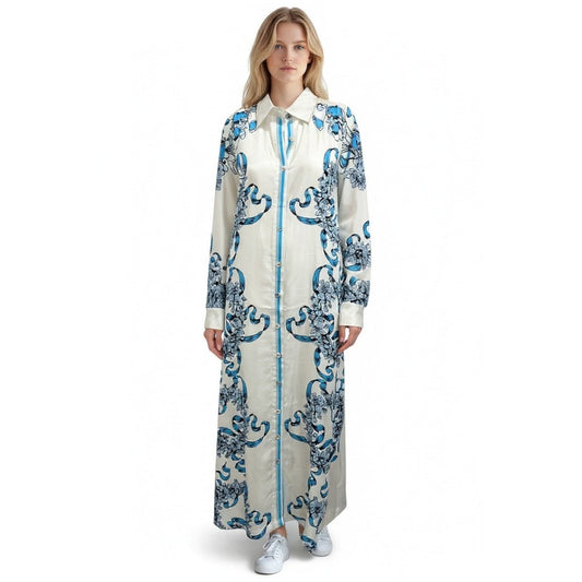 Cynthia Rowley Silk Floral Print Marseille Maxi Shirt Dress