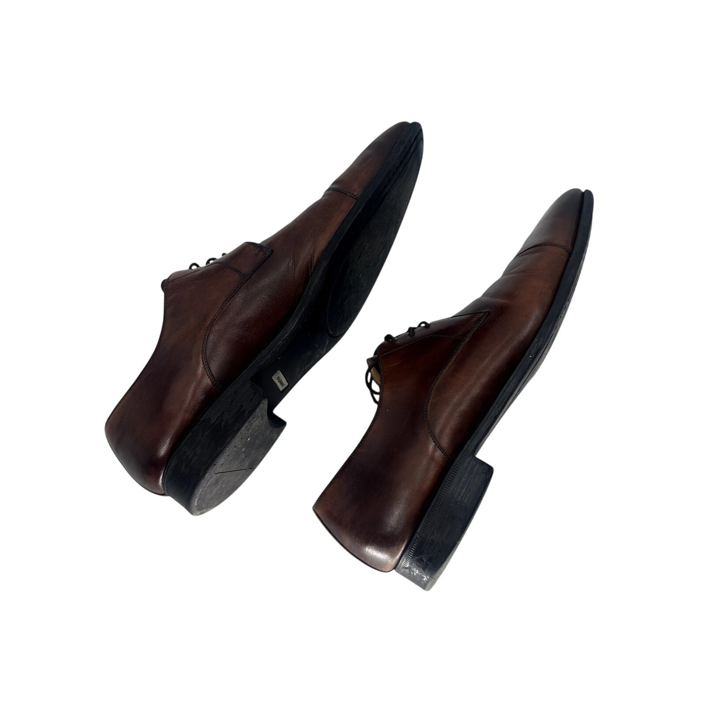 Magnanni Leather Cap Toe Oxford Lace Up Dress Shoes Brown Men's Size 12 M