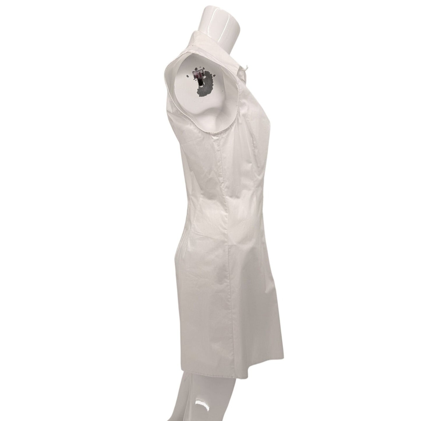 Imperial Afafiic Button Front Sleeveless Shirt Mini Dress White Size Medium