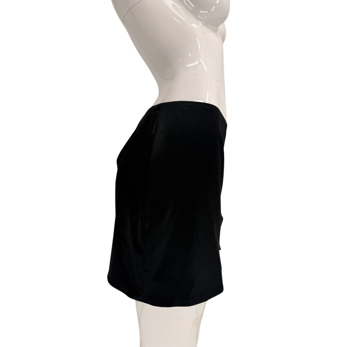 Lovers And Friends Satin Elizabeth Bow Accent Side Slit Mini Skirt Black Size S