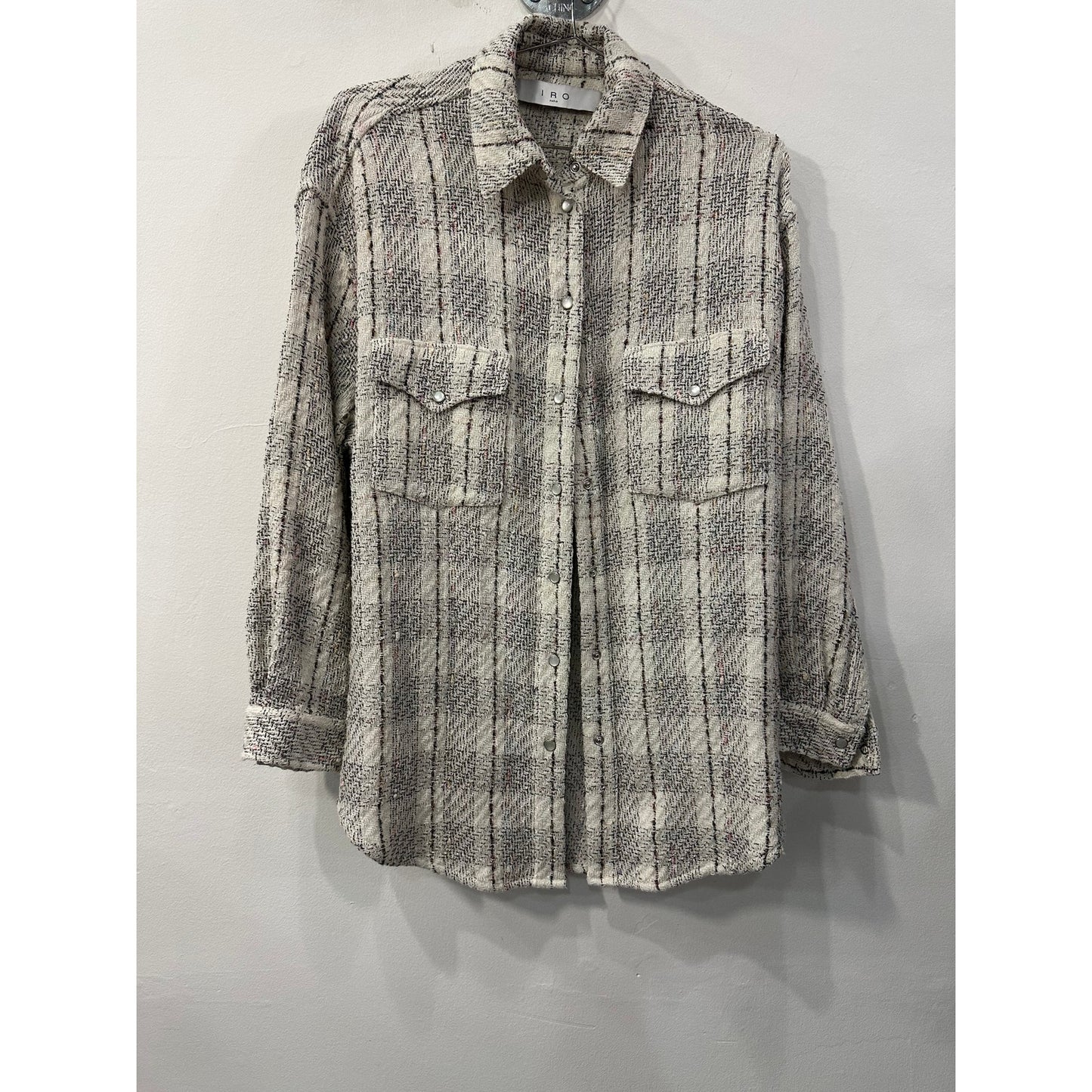 Iro Paris Cotton-Blend Tweed Vicenta Oversized Long-Sleeve Jacket
