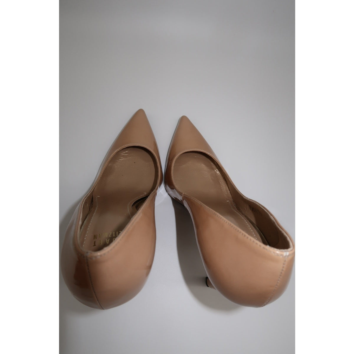 Stuart Weitzman Patent Leather Stuart Power 100 Pointed Pumps