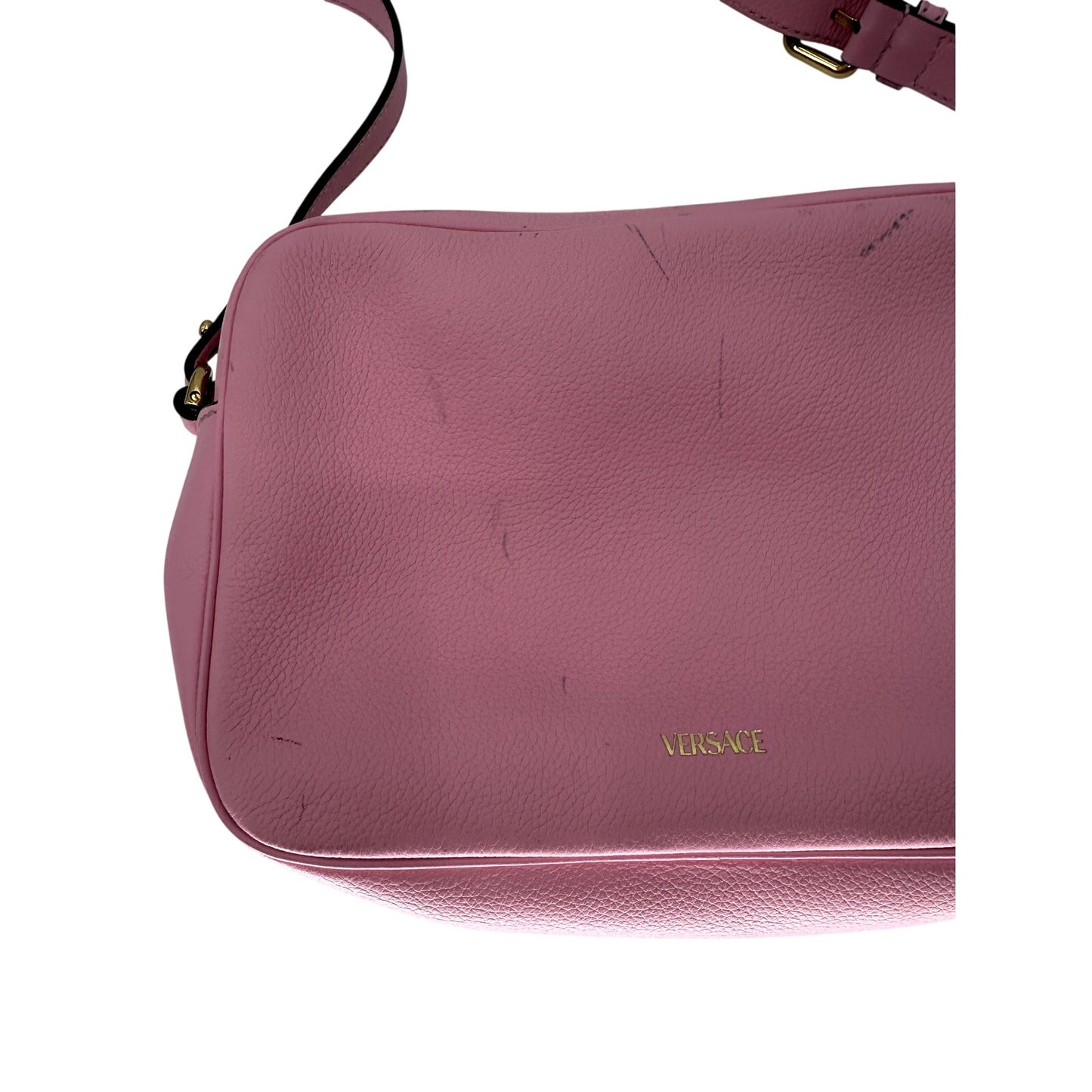 Versace Leather La Medusa Crossbody Camera Bag