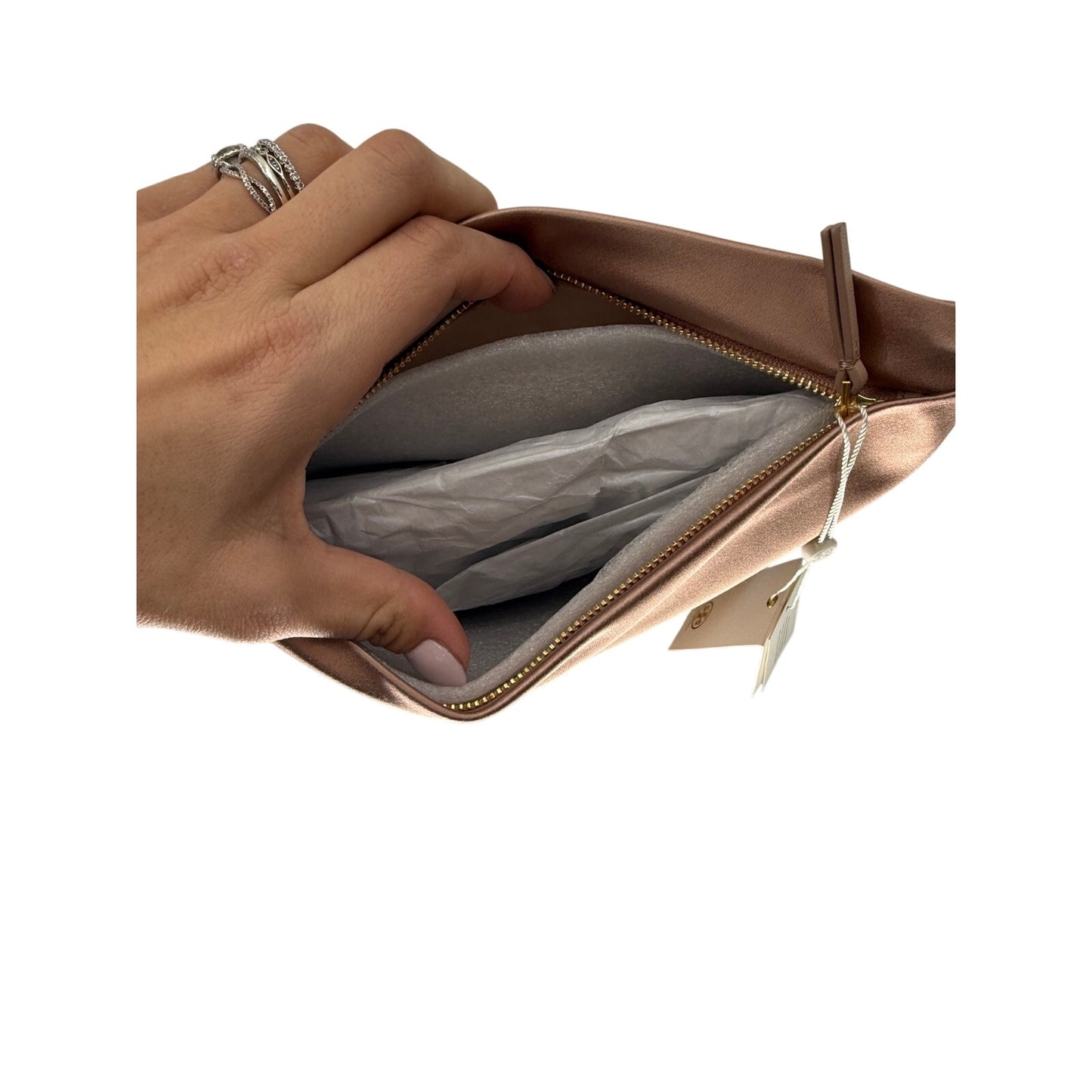 Tory Burch Satin Eleanor Knotted Bow Clutch Bag