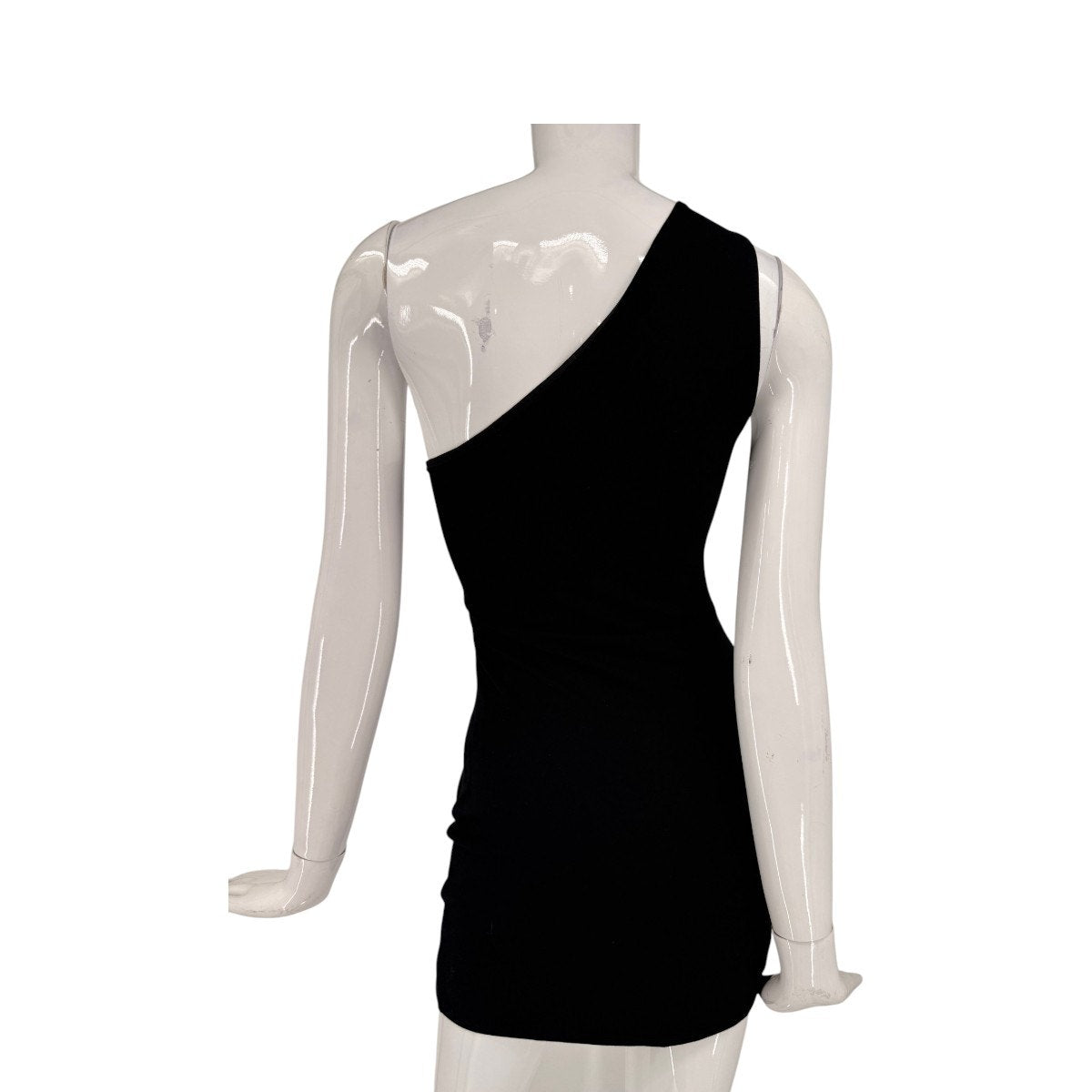 h:ours Delacey One Shoulder Lace Up Mini Dress Black Women's Size Small