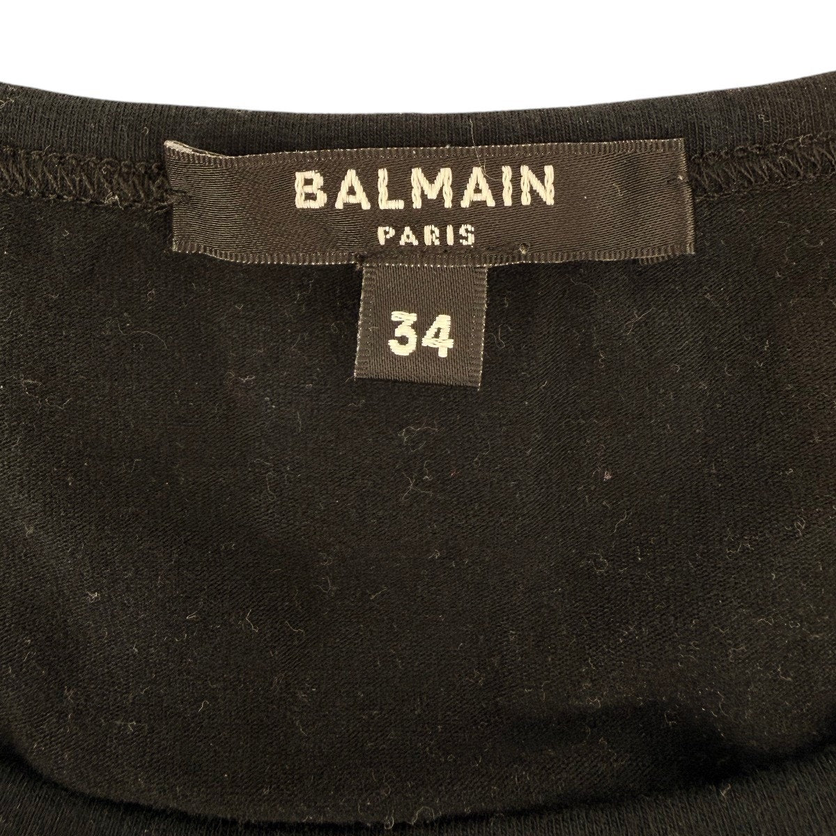 Balmain Logo Print Cotton Blend Cropped Tank Top