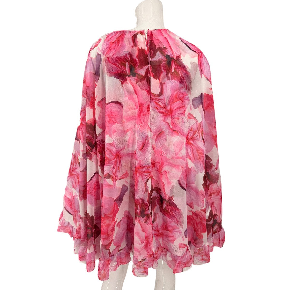 Ieena for Mac Duggal Floral Cape Sleeve Mini Dress