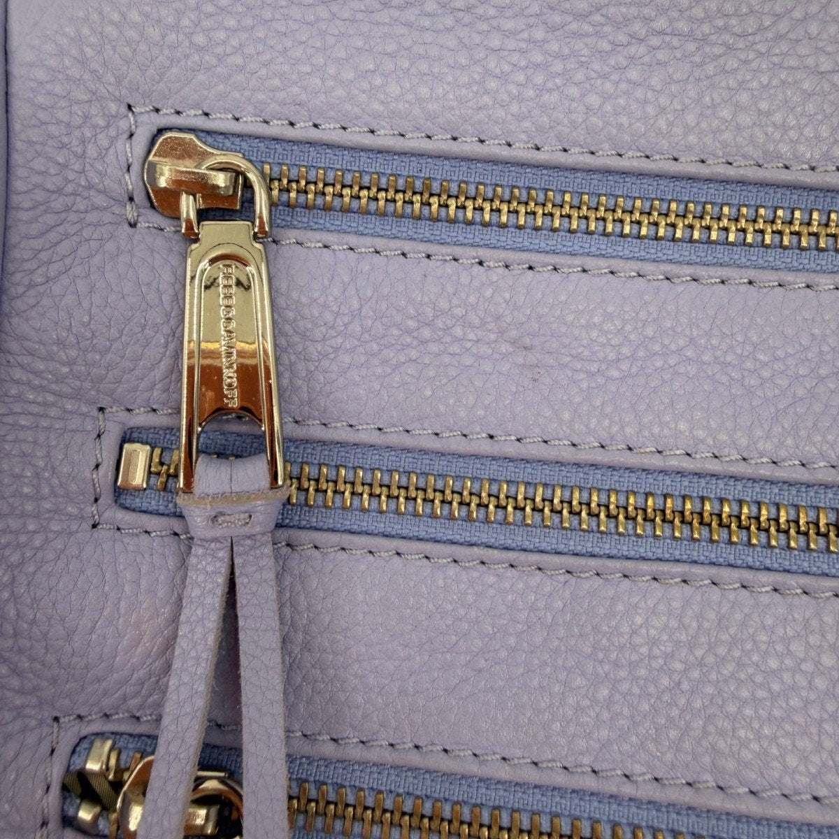 Rebecca Minkoff Avery Leather Chain Strap 3 Zip Crossbody Bag