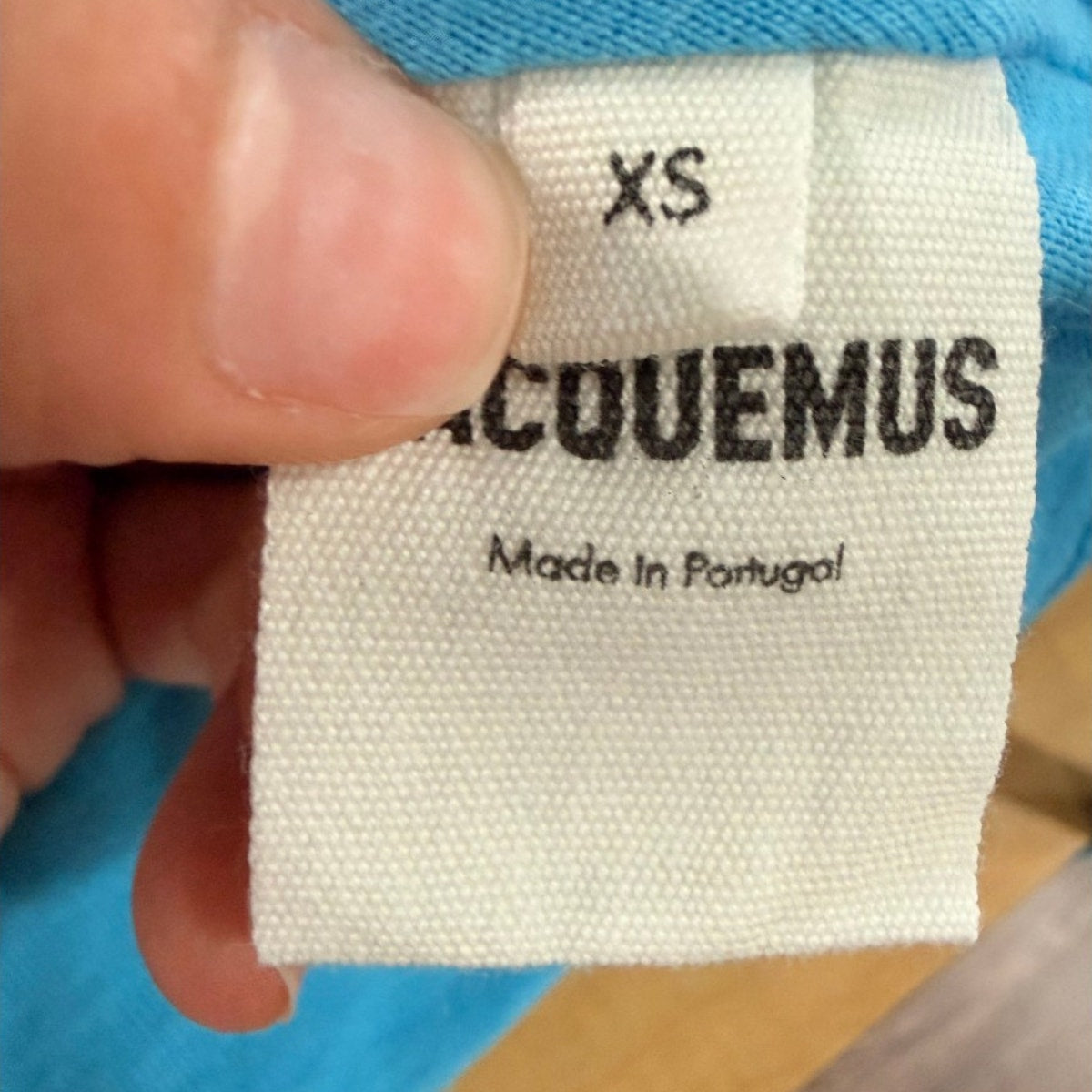 Jacquemus Cotton Crew Neck Short Sleeve Let Baci T-shirt Blue Women's Size XS