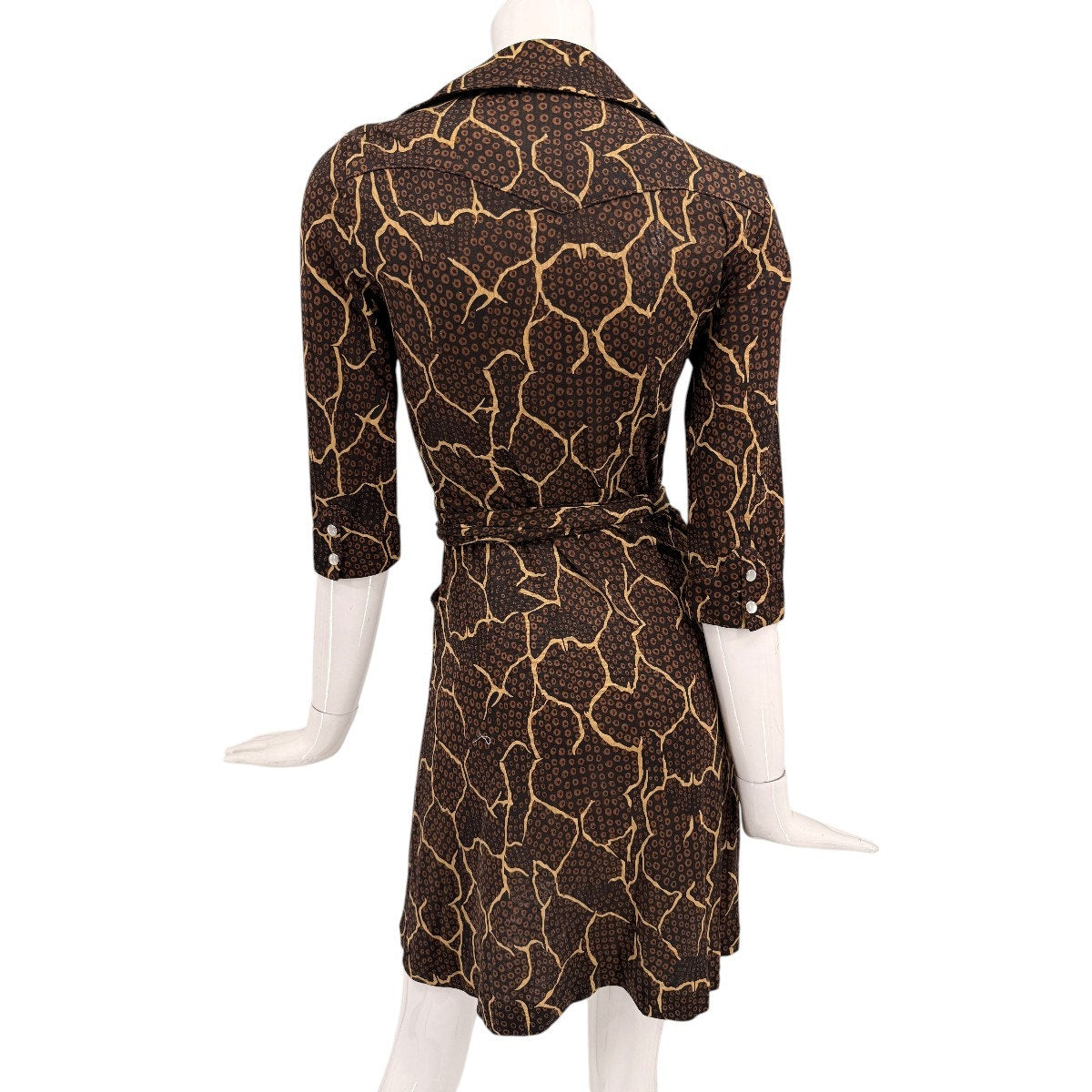 Diane von Furstenberg Silk Modern Dot Collared Wrap Mini Dress