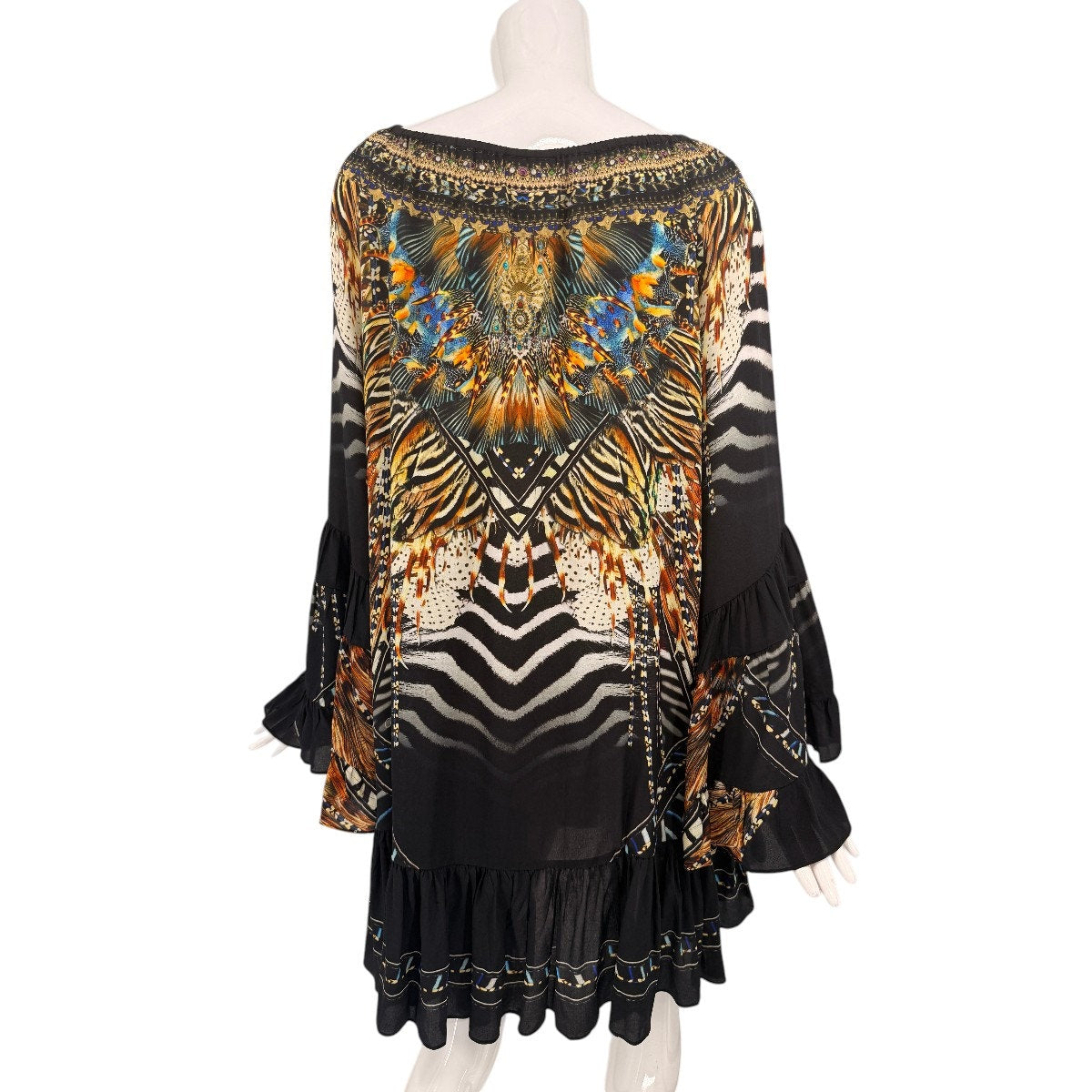 Camilla Silk Lost in Paradise A-Line Frill Mini Dress