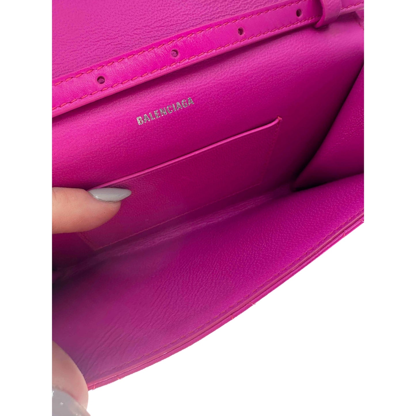 Balenciaga Leather Quilted Touch B Logo Crossbody Bag