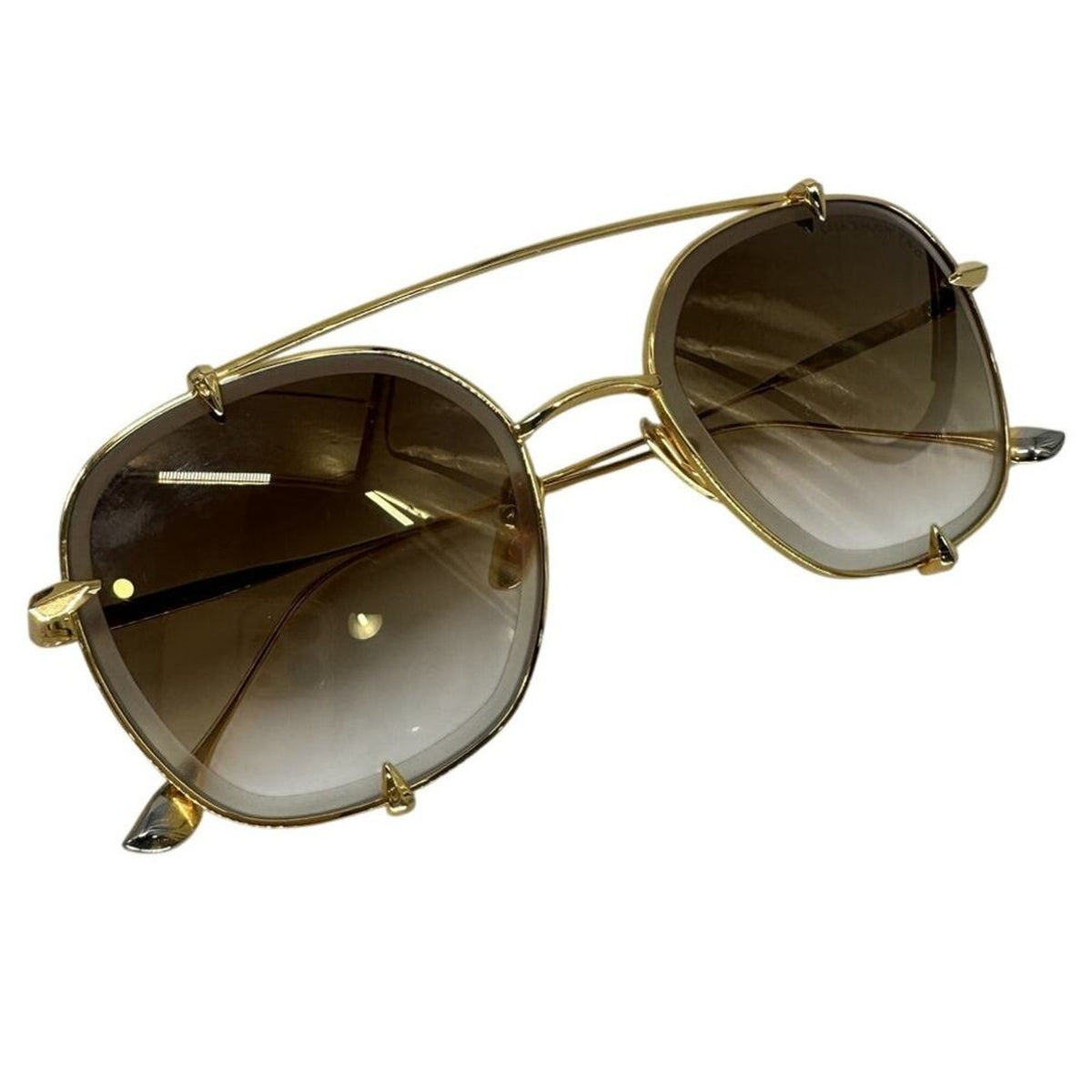 DITA Talon-Two 23009 Gold Titanium Aviator Sunglasses Gradient Lenses